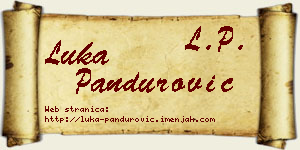 Luka Pandurović vizit kartica